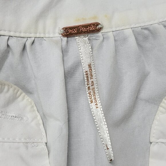 Free People woven oversized blouse in white EUC size L - Picture 4 of 9